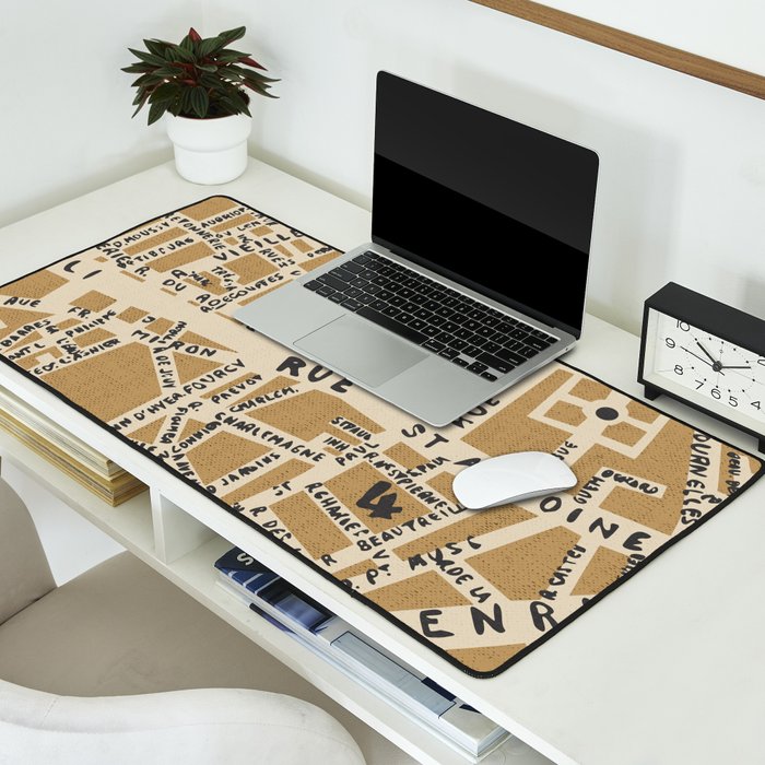 PARIS MAP RUSTIC Desk Mat Gallery Image 2