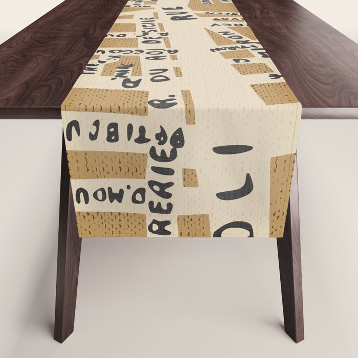 PARIS MAP RUSTIC Table Runner Gallery Image 1