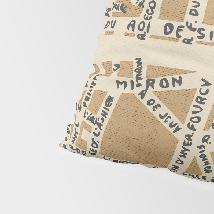 PARIS MAP RUSTIC Pillow Sham Gallery Image 4