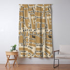 PARIS MAP RUSTIC Window Curtain Gallery Image 5