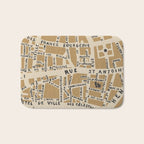 PARIS MAP RUSTIC Bath Mat Gallery Image 1