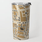 PARIS MAP RUSTIC Travel Mug Gallery Image 2