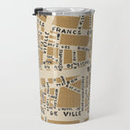 PARIS MAP RUSTIC Travel Mug Gallery Image 3