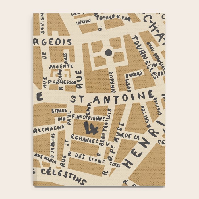 PARIS MAP RUSTIC Notebook Gallery Image 4