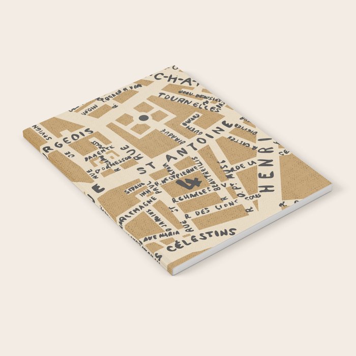 PARIS MAP RUSTIC Notebook Gallery Image 1