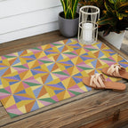 Kaleidoscope Tile Pattern IX Bright Colorful Summer Outdoor Rug Gallery Image 2