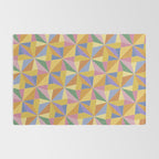 Kaleidoscope Tile Pattern IX Bright Colorful Summer Rug Gallery Image 2