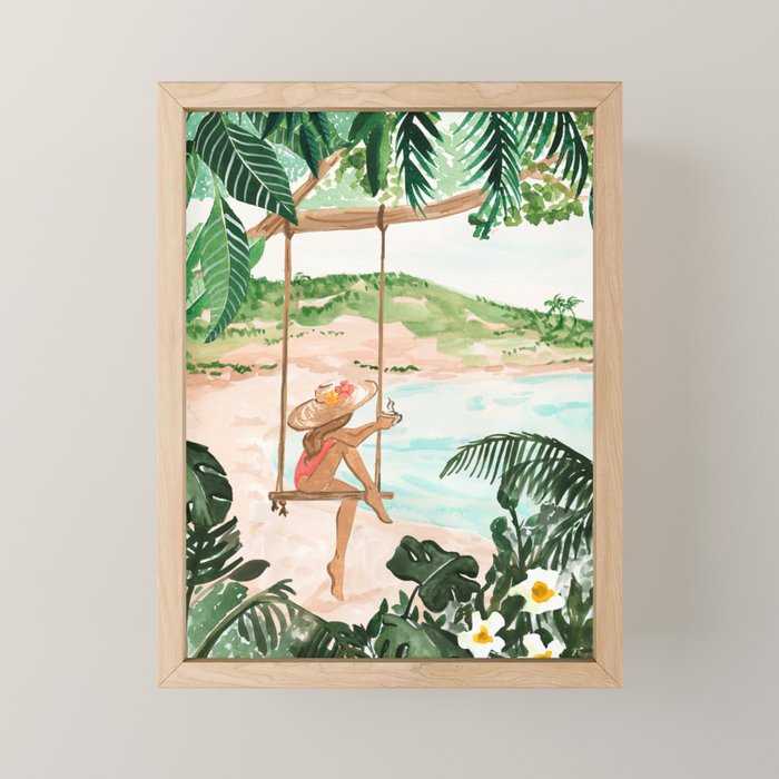 Beach Swing Mini Art Print Gallery Image 1