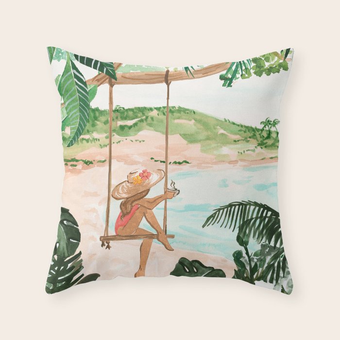 Beach Swing Throw Pillow Gallery Image 6