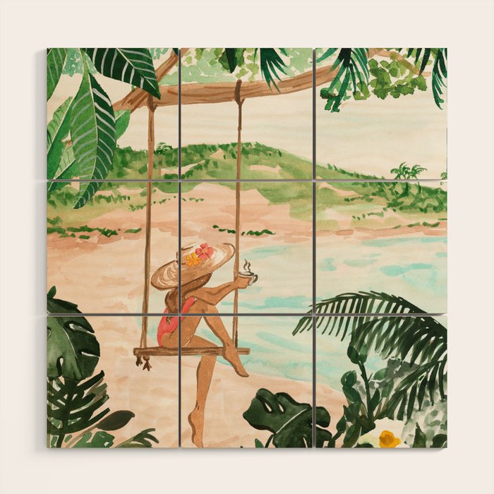 Beach Swing Wood Wall Art Gallery Image 1