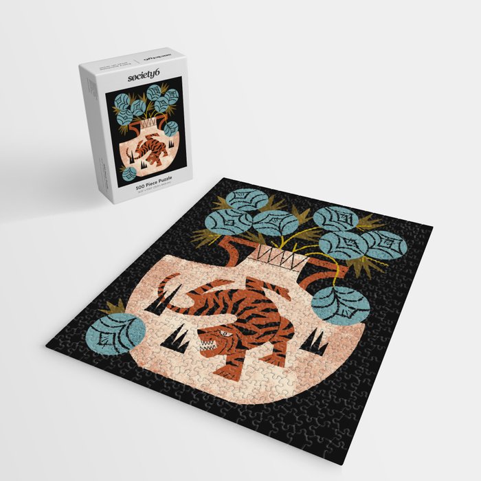 Tiger Vase Bouquet Jigsaw Puzzle Gallery Image 2