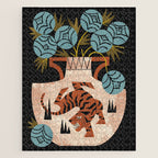 Tiger Vase Bouquet Jigsaw Puzzle Gallery Image 1