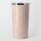 Daisy - blush, simple, cute, floral, florals, flower, peach,  Travel Mug Gallery Image 1