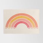 Whimsical Vintage Rainbow Waves Rug Gallery Image 2