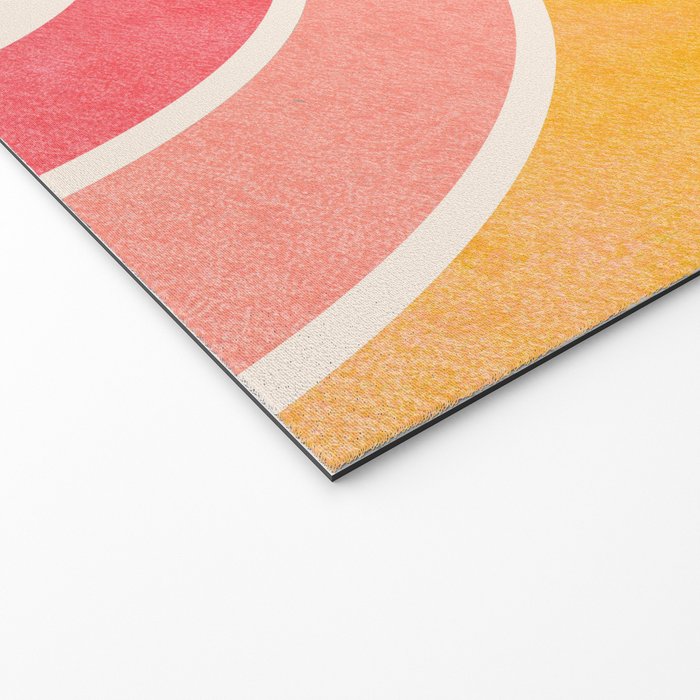 Whimsical Vintage Rainbow Waves Welcome Mat Gallery Image 2