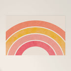 Whimsical Vintage Rainbow Waves Welcome Mat Gallery Image 1