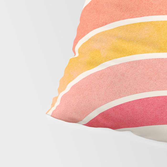 Whimsical Vintage Rainbow Waves Pillow Sham Gallery Image 4