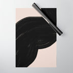 Black Shape Modern Artwork Wrapping Paper Gallery Image 1