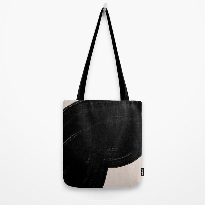 Black Shape Modern Artwork Tote Bag Gallery Image 2