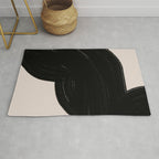 Black Shape Modern Artwork Rug Gallery Image 1