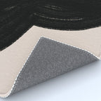 Black Shape Modern Artwork Rug Gallery Image 4