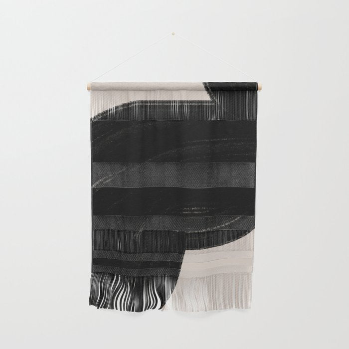 Black Shape Modern Artwork Wall Hanging Gallery Image 1