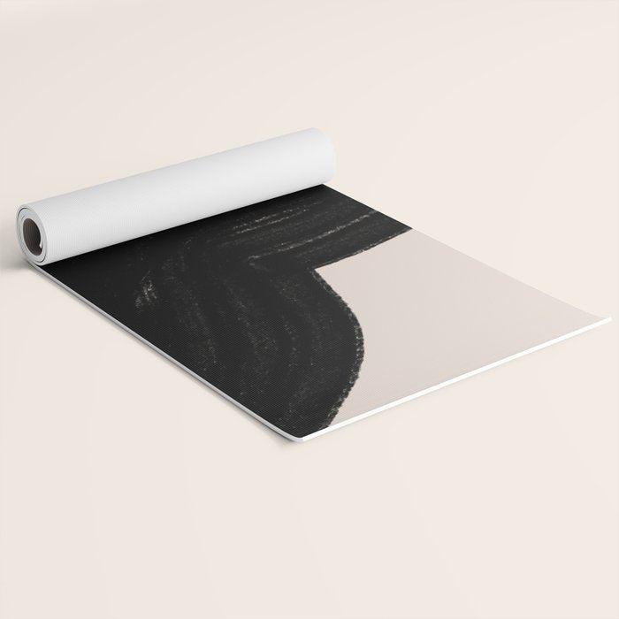 Black Shape Modern Artwork Yoga Mat Gallery Image 2
