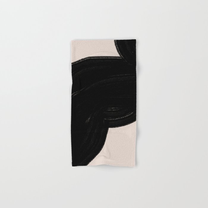 Black Shape Modern Artwork Bath Towel Gallery Image 1