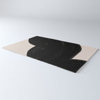 Black Shape Modern Artwork Rug Gallery Image 3
