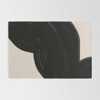 Black Shape Modern Artwork Rug Gallery Image 2