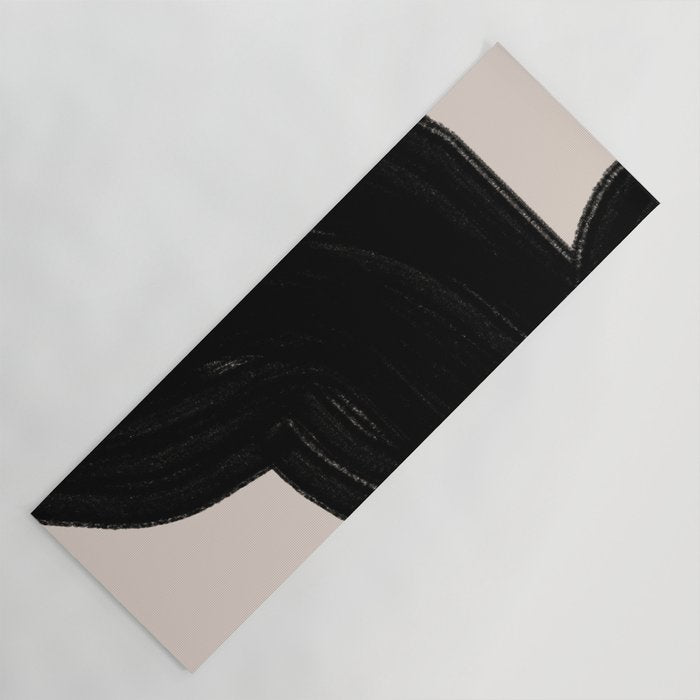 Black Shape Modern Artwork Yoga Mat Gallery Image 1