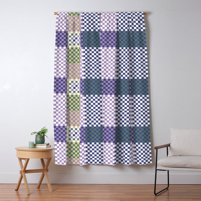 Bold colors block grid C Window Curtain Gallery Image 5
