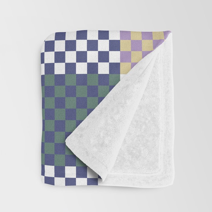 Bold colors block grid C Throw Blanket Gallery Image 3