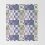 Bold colors block grid C Throw Blanket Gallery Image 2