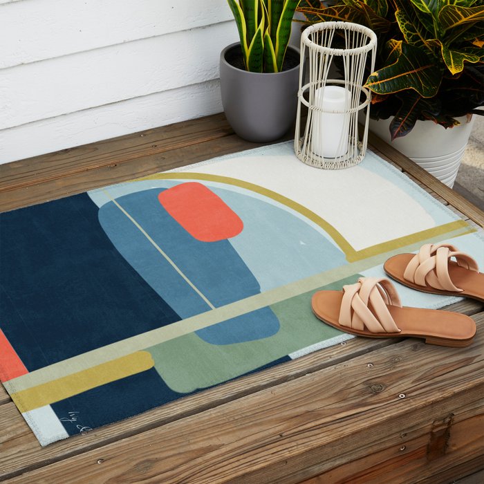 abstract movement Outdoor Rug Gallery Image 2
