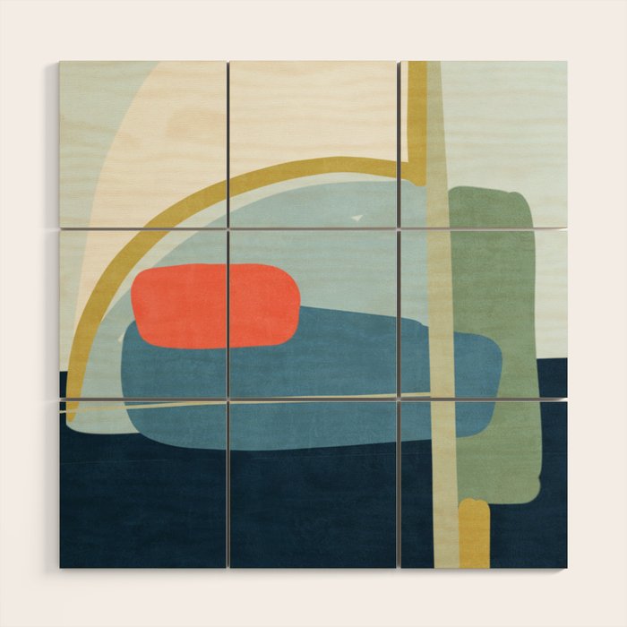 abstract movement Wood Wall Art Gallery Image 1