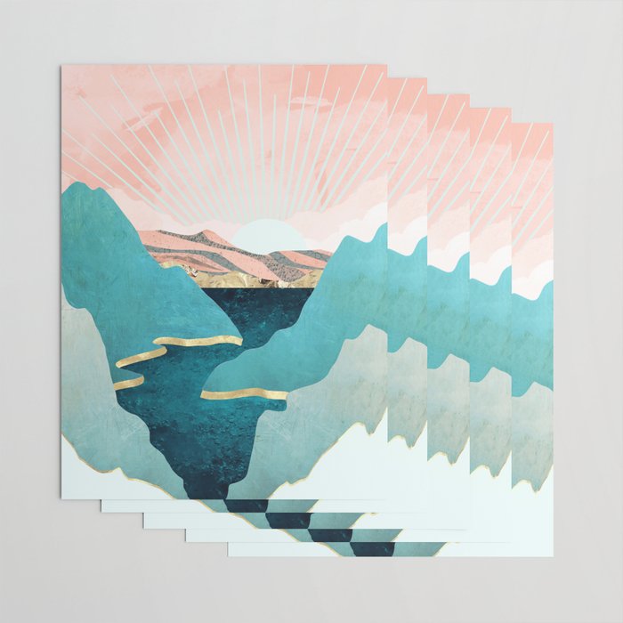 Mint Mountains Wrapping Paper Gallery Image 3
