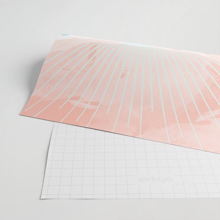Mint Mountains Wrapping Paper Gallery Image 2