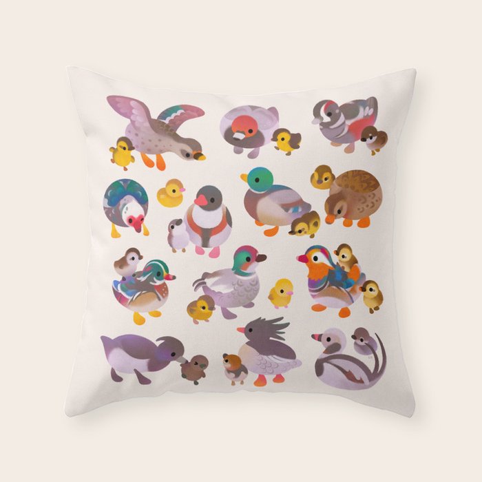 Duck and Duckling Throw Pillow Gallery Image 6