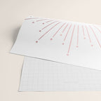 Sunburst Rose Quartz Elegance on White Wrapping Paper Gallery Image 2