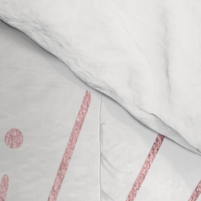 Sunburst Rose Quartz Elegance on White Comforter Gallery Image 4