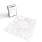 Sunburst Rose Quartz Elegance on White Jigsaw Puzzle Gallery Image 2