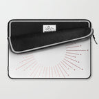 Sunburst Rose Quartz Elegance on White Laptop Sleeve Gallery Image 2