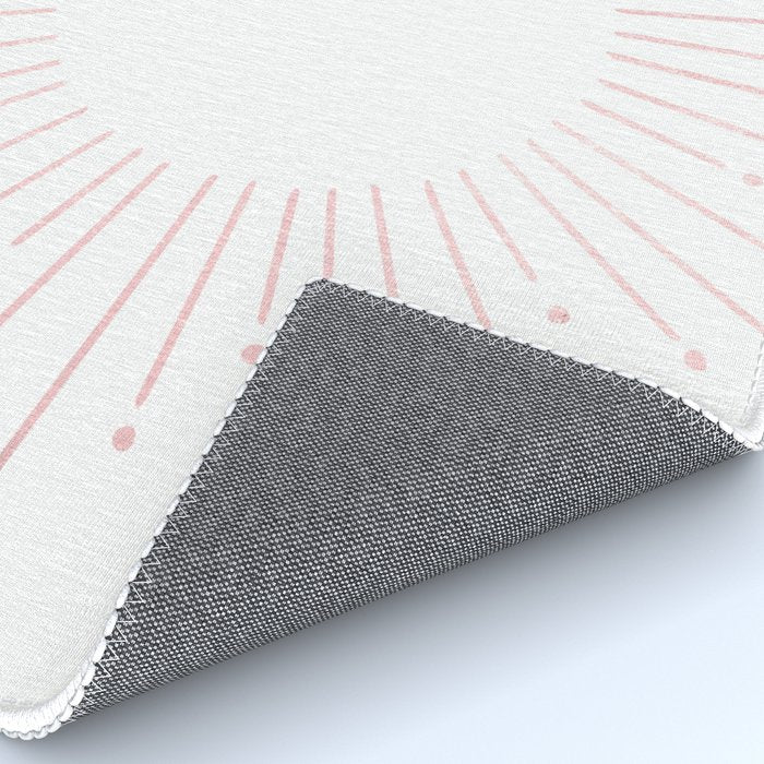 Sunburst Rose Quartz Elegance on White Rug Gallery Image 4