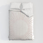 Sunburst Rose Quartz Elegance on White Comforter Gallery Image 6