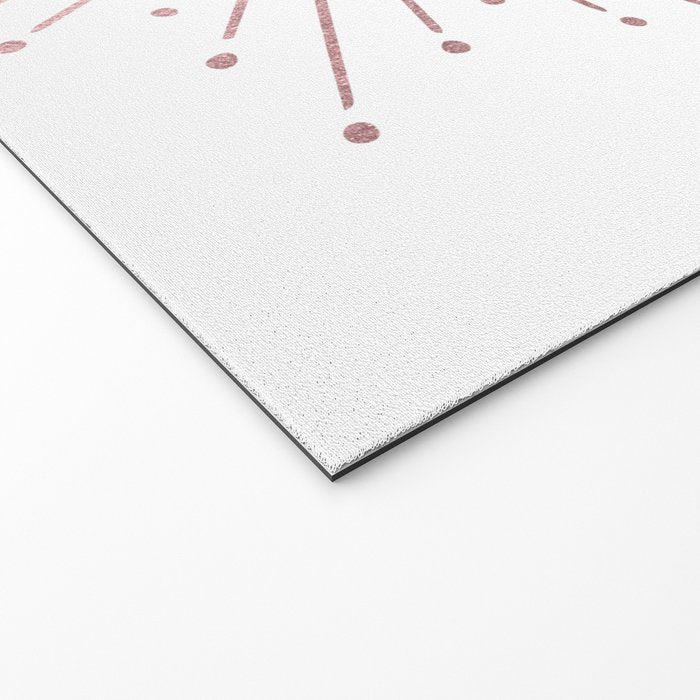 Sunburst Rose Quartz Elegance on White Welcome Mat Gallery Image 2