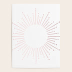 Sunburst Rose Quartz Elegance on White Poster Gallery Image 4