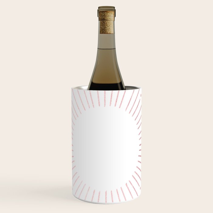 Sunburst Rose Quartz Elegance on White Wine Chiller Gallery Image 1