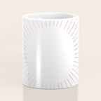 Sunburst Rose Quartz Elegance on White Coffee Mug Gallery Image 4