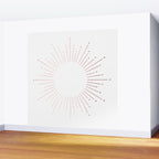 Sunburst Rose Quartz Elegance on White Wall Mural Gallery Image 2